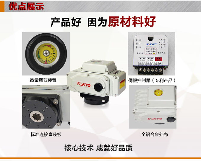 電動執(zhí)行器,電動頭,YTDG-RS200電動執(zhí)行機構產(chǎn)品優(yōu)點1