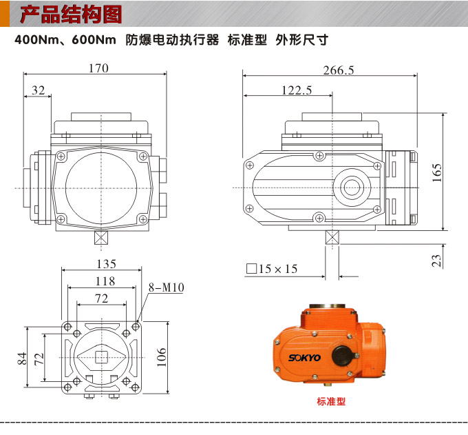 防爆電動執(zhí)行器,YTEx-RS600防爆電動執(zhí)行機(jī)構(gòu)結(jié)構(gòu)圖,標(biāo)準(zhǔn)式