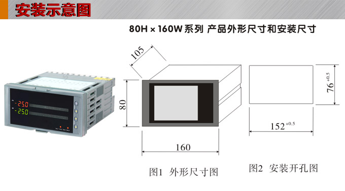 智能數(shù)顯表,DT416G雙光柱數(shù)顯控制儀,雙回路數(shù)顯控制儀安裝示意圖 智能數(shù)顯表,DT416G雙光柱數(shù)顯控制儀,雙回路數(shù)顯控制儀安裝示意圖