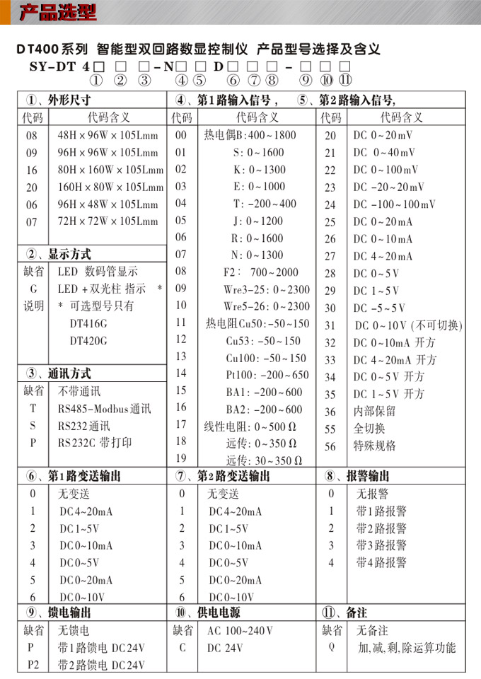 數(shù)顯控制儀，DT406智能雙回路數(shù)顯表，雙回路數(shù)顯控制儀產(chǎn)品選型