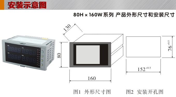 數(shù)顯控制儀,DT516智能四回路數(shù)顯表,多回路巡檢控制儀安裝示意圖 數(shù)顯控制儀,DT516智能四回路數(shù)顯表,多回路巡檢控制儀安裝示意圖