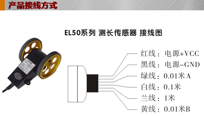 測長傳感器,EL50計(jì)長傳感器,米輪,旋轉(zhuǎn)編碼器接線方式 測長傳感器,EL50計(jì)長傳感器,米輪,旋轉(zhuǎn)編碼器接線方式